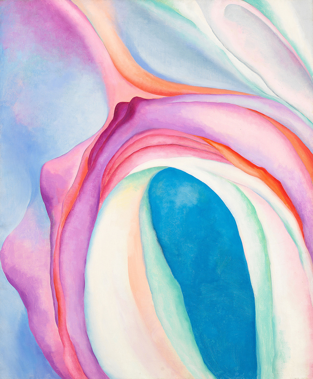 Music Pink and Blue in Detail Georgia O'Keeffe